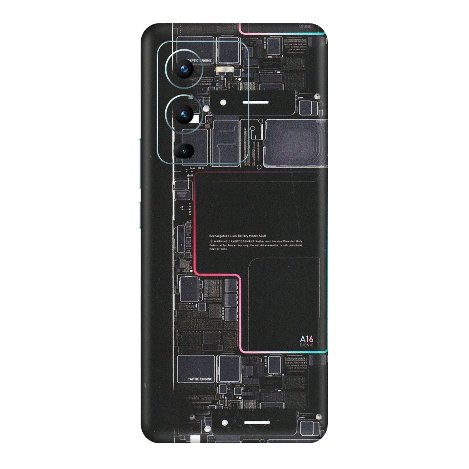 VIVO Z/V/X/T/U/S Series Phone Skins (All Models) - Motherboard Circuit Layout - Matte Finish (M-117) Vivo V25 Pro