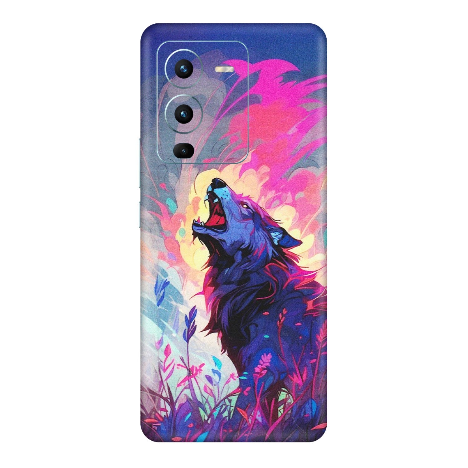 VIVO Z/V/X/T/U/S Series Phone Skins (All Models) - New Wild Wolf Abstract - Matte Finish (M-125) Vivo V25 Pro