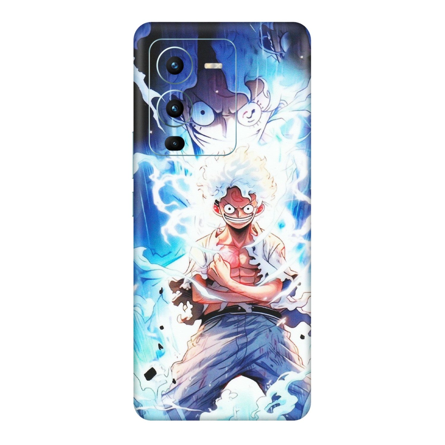 VIVO Z/V/X/T/U/S Series Phone Skins (All Models) - Blue Thunder Luffy Anime - Matte Finish (M-132) Vivo V25 Pro