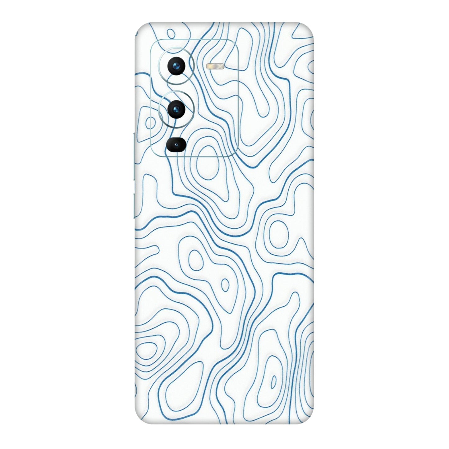 VIVO Z/V/X/T/U/S Series Phone Skins (All Models) - Blue And White Swirls - Matte Finish (M-139) Vivo V25 Pro