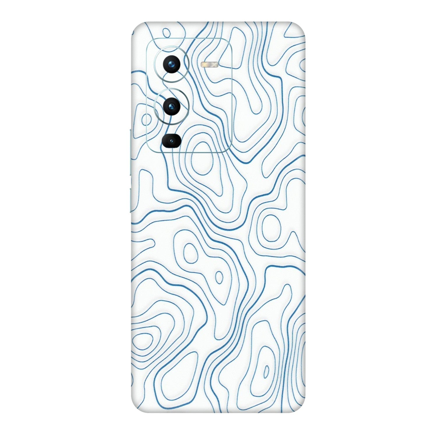 VIVO Z/V/X/T/U/S Series Phone Skins (All Models) - Blue And White Swirls - Matte Finish (M-139) Vivo V25 Pro