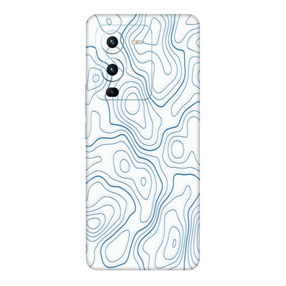 VIVO Z/V/X/T/U/S Series Phone Skins (All Models) - Blue And White Swirls - Matte Finish (M-139) Vivo V25 Pro