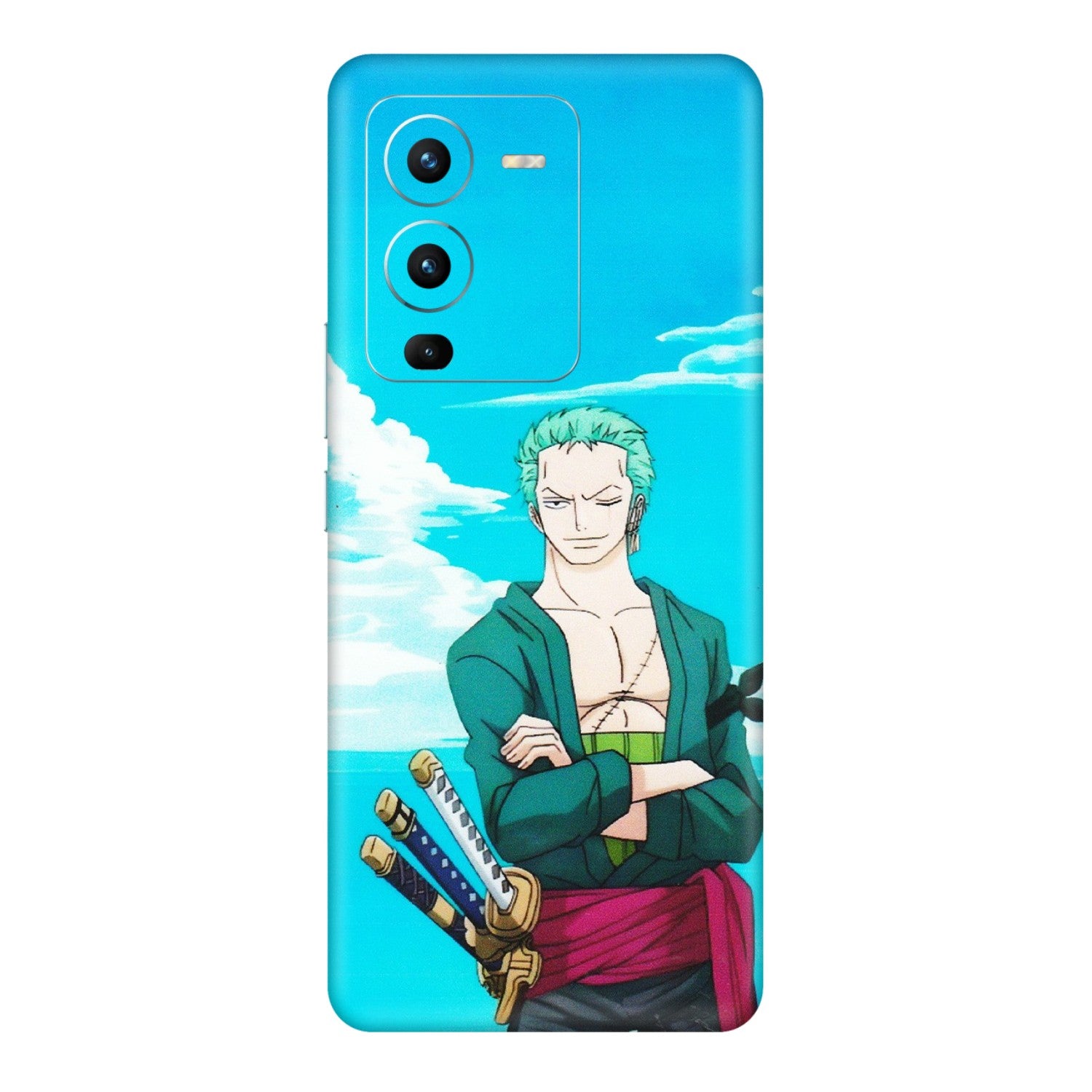 VIVO Z/V/X/T/U/S Series Phone Skins (All Models) - Cool Swordman Zoro Anime - Matte Finish (M-143) Vivo V25 Pro