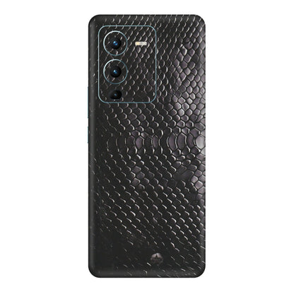 VIVO Z/V/X/T/U/S Series Phone Skins (All Models) - Black Snack Leather - Matte Finish (M-147) Vivo V25 Pro