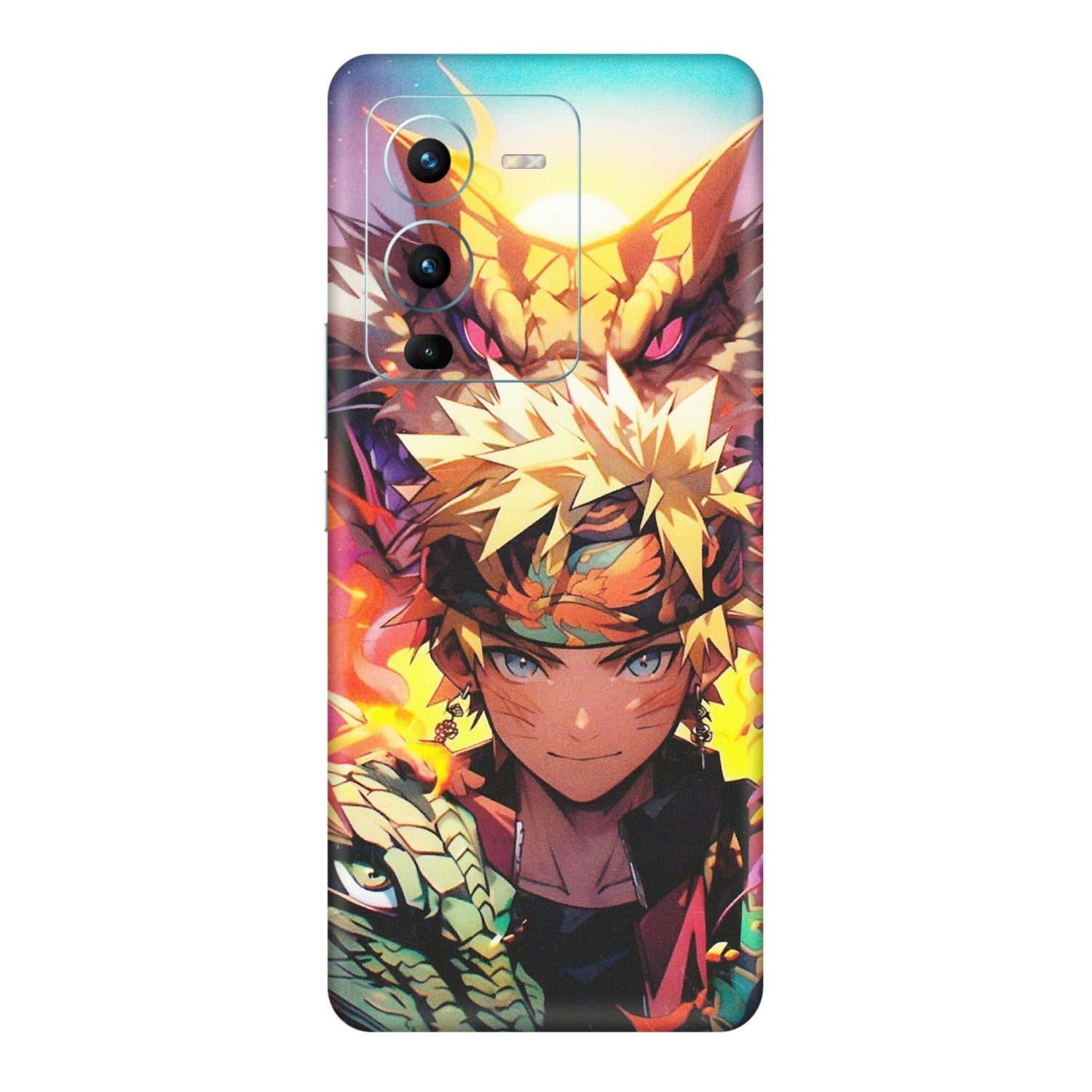 VIVO Z/V/X/T/U/S Series Phone Skins (All Models) - Angry Naruto Anime - Matte Finish (M-148) Vivo V25 Pro