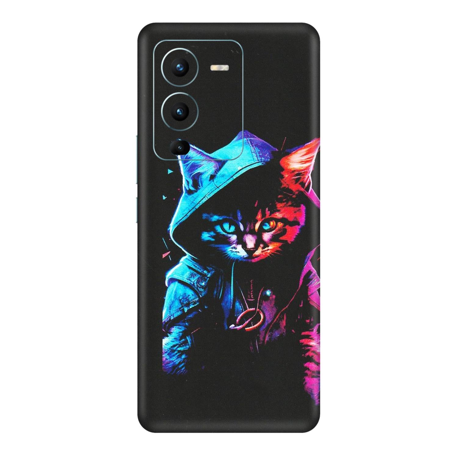 VIVO Z/V/X/T/U/S Series Phone Skins (All Models) - Cyberpunk Cat - Matte Finish (M-45) Vivo V25 Pro