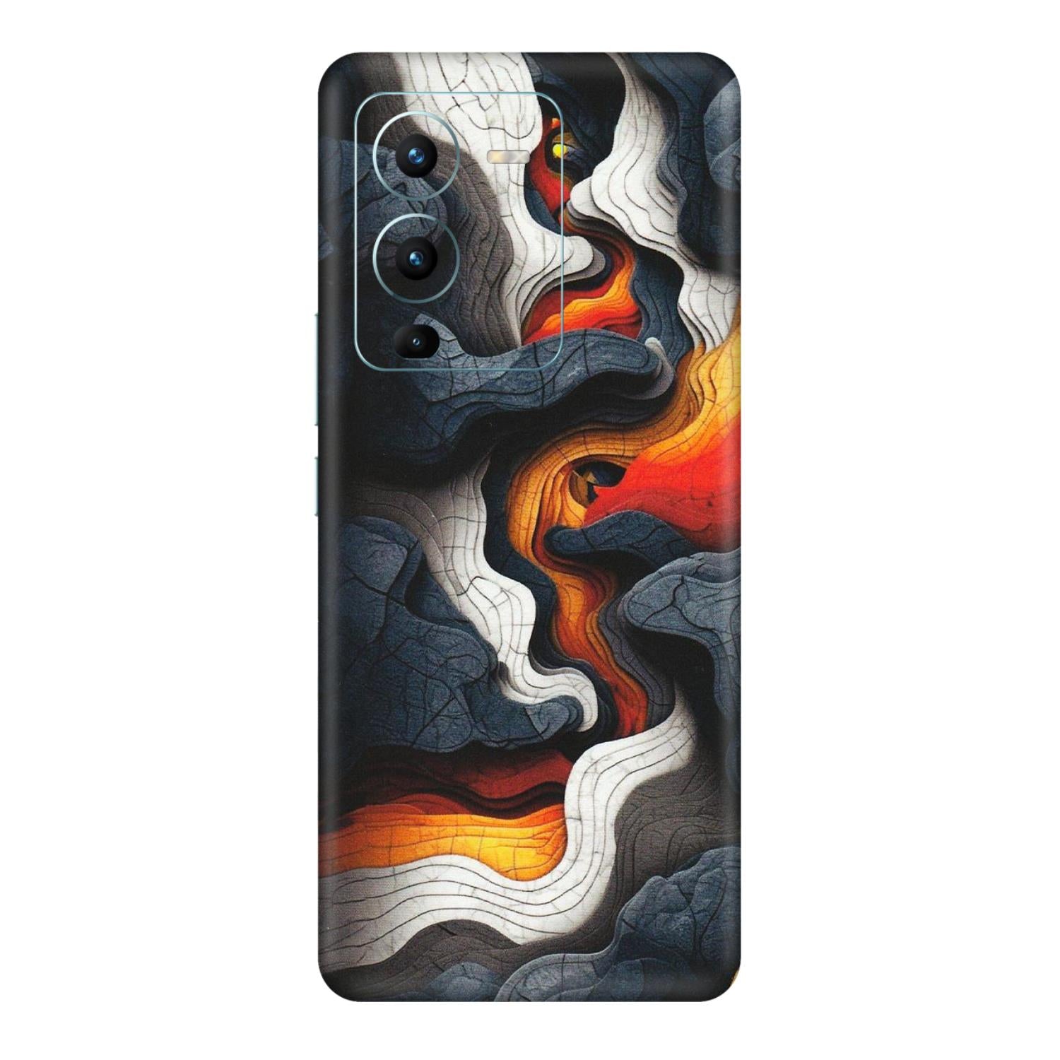VIVO Z/V/X/T/U/S Series Phone Skins (All Models) - Abstract Volcanic Layers - Matte Finish (M-52) Vivo V25 Pro