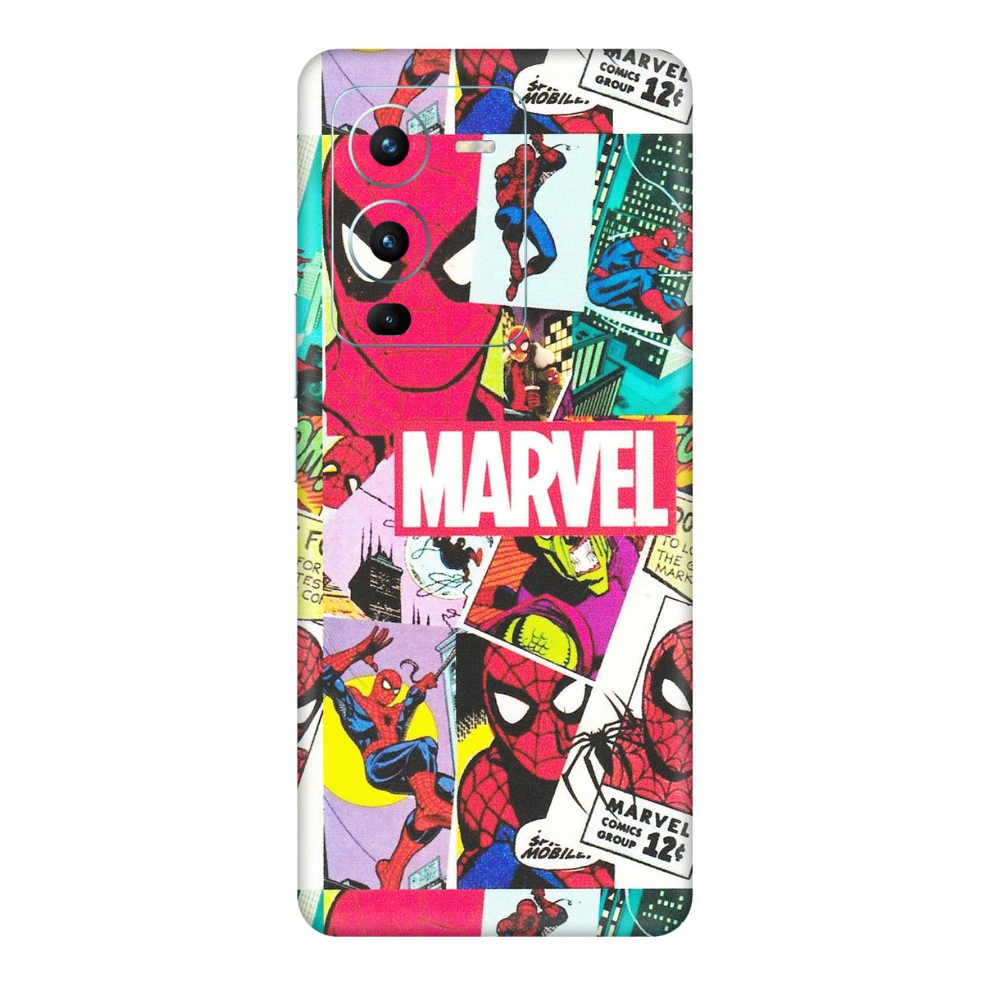 VIVO Z/V/X/T/U/S Series Phone Skins (All Models) - Marvel Comic Spiderman Grafitti - Matte Finish (M-72) Vivo V25 Pro