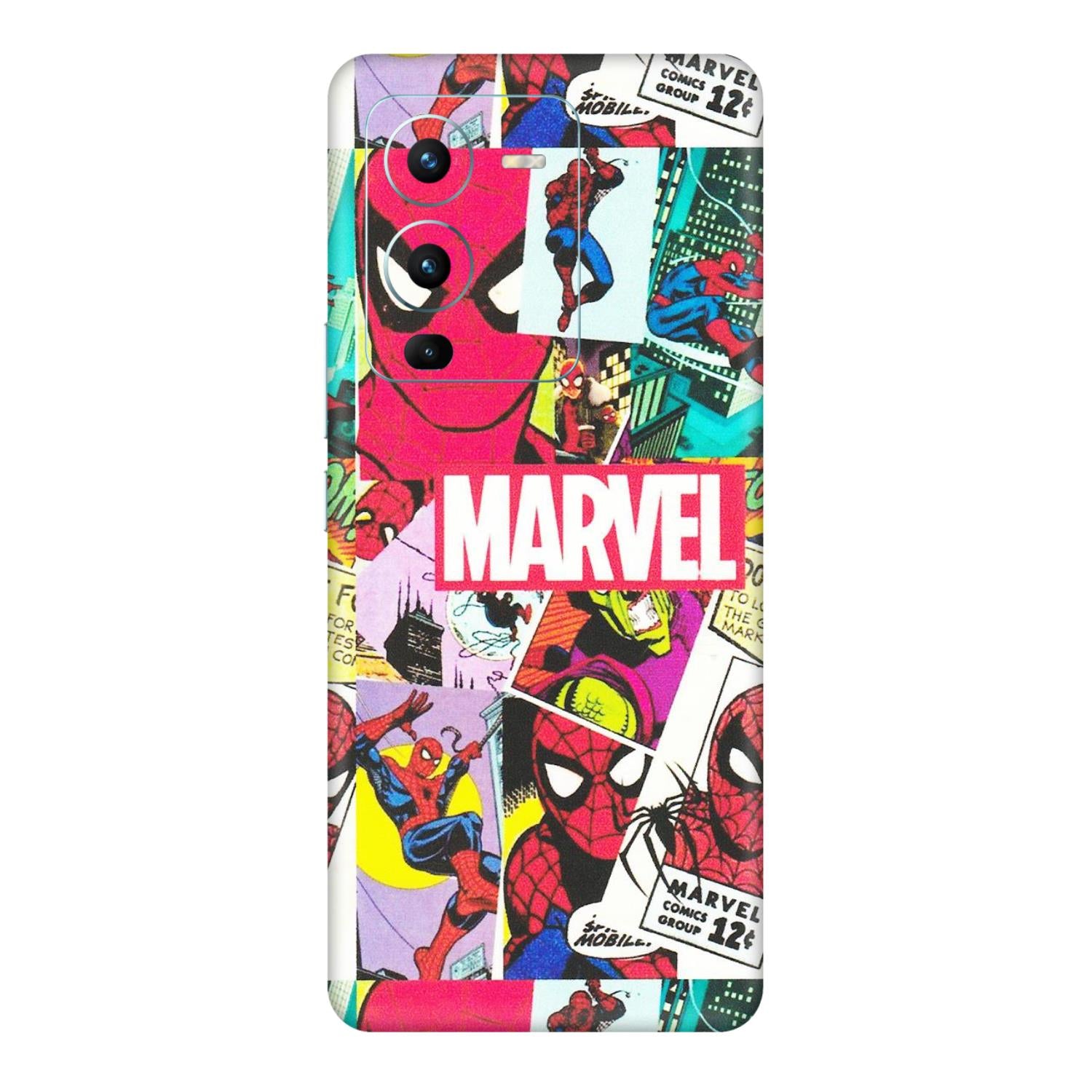 VIVO Z/V/X/T/U/S Series Phone Skins (All Models) - Marvel Comic Spiderman Grafitti - Matte Finish (M-72) Vivo V25 Pro
