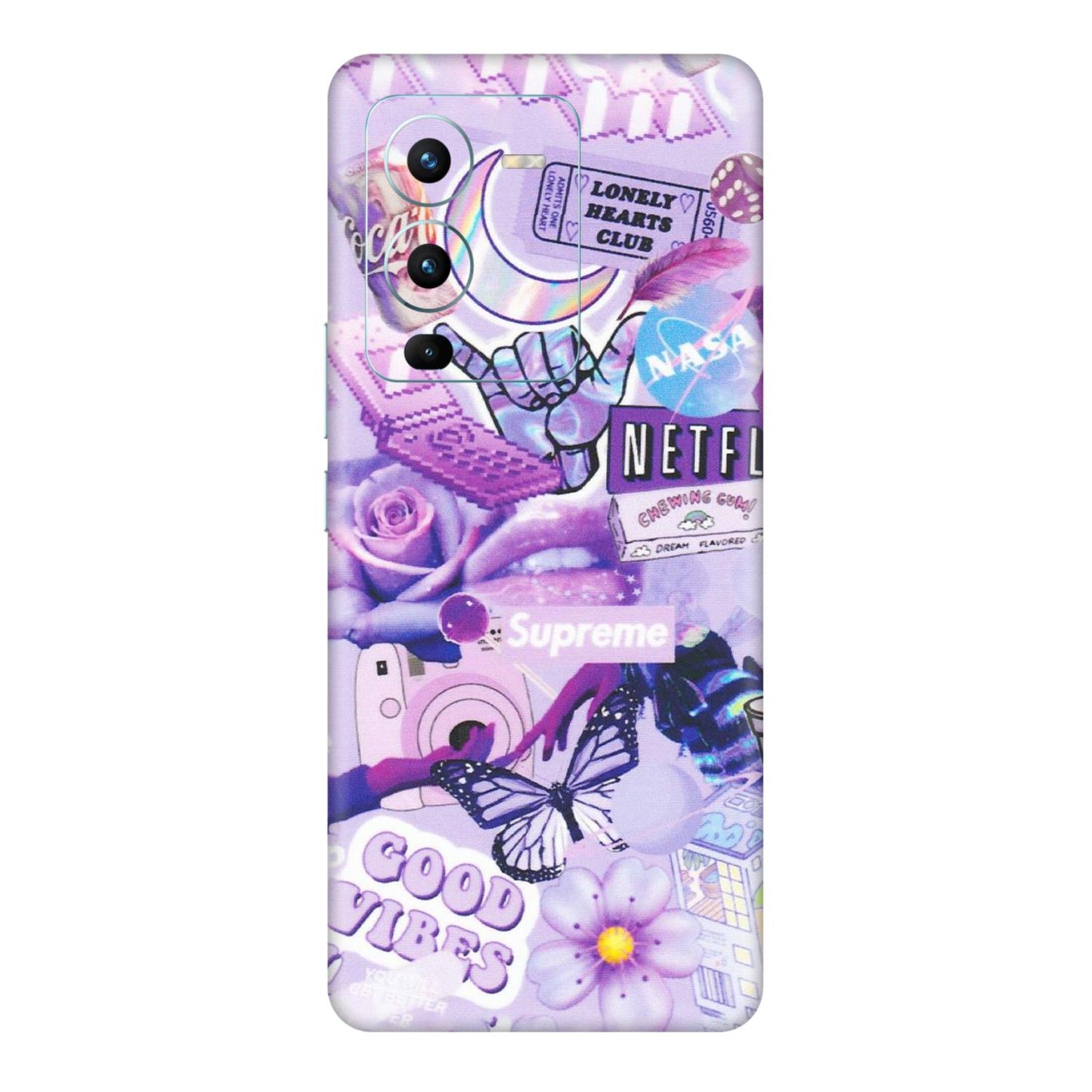 VIVO Z/V/X/T/U/S Series Phone Skins (All Models) - Supreme Purple Magic - Matte Finish (M-88) Vivo V25 Pro