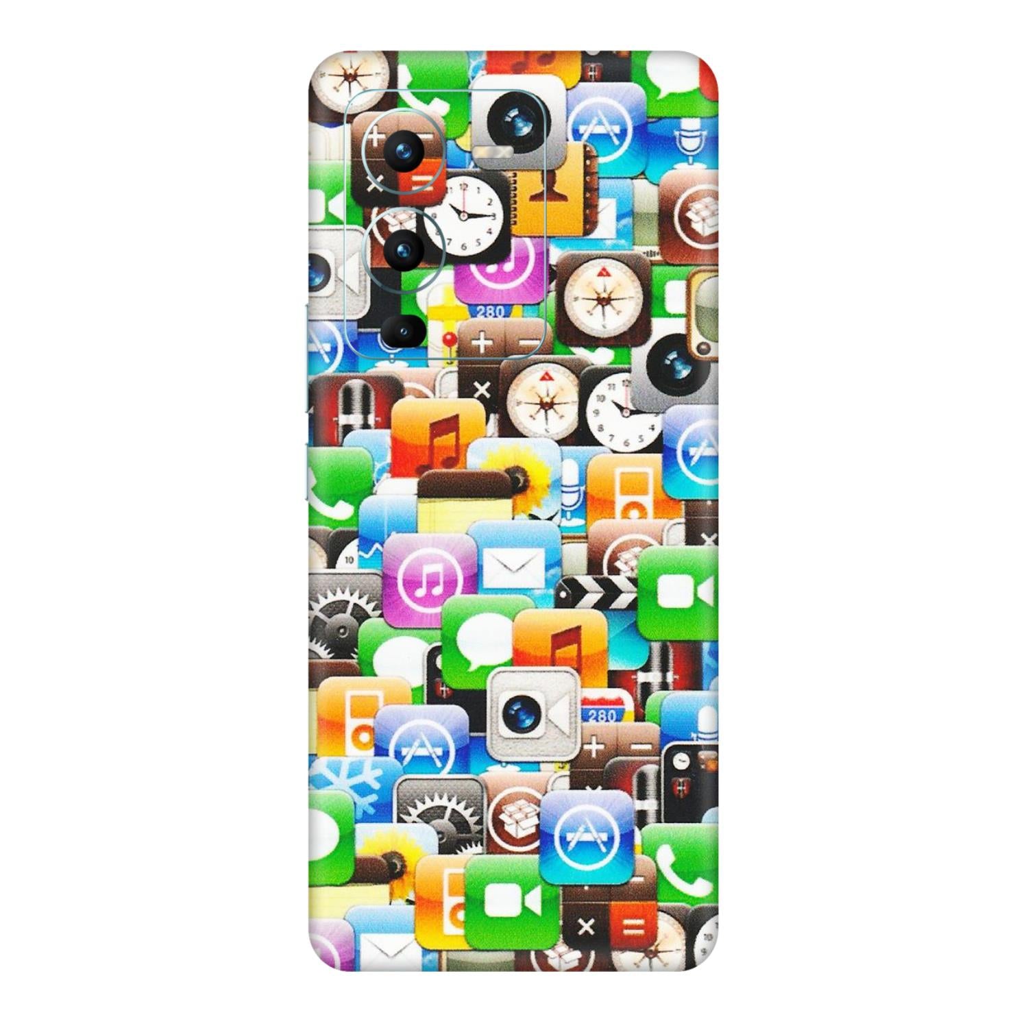 VIVO Z/V/X/T/U/S Series Phone Skins (All Models) - All Apple Icons - Matte Finish (M-93) Vivo V25 Pro