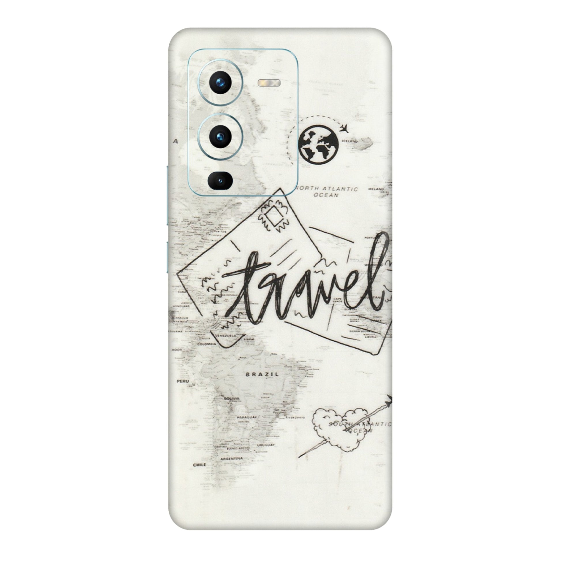 VIVO Z/V/X/T/U/S Series Phone Skins (All Models) - Travel Ticket - Transparent Finish (T-06) Vivo V25 Pro