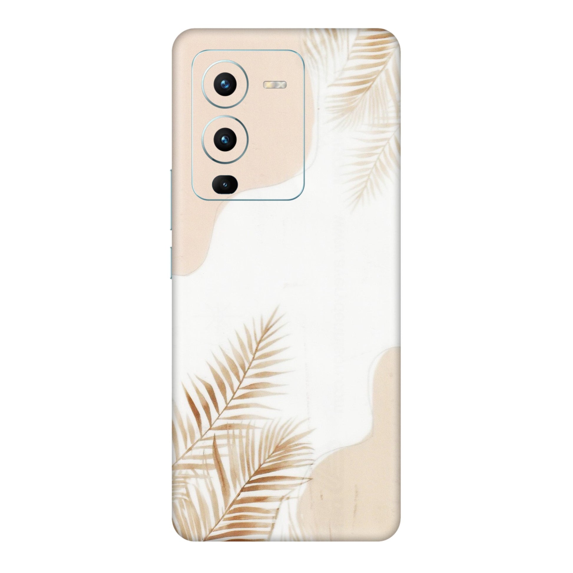VIVO Z/V/X/T/U/S Series Phone Skins (All Models) - Gold Petals Abstract - Transparent Finish (T-08) Vivo V25 Pro