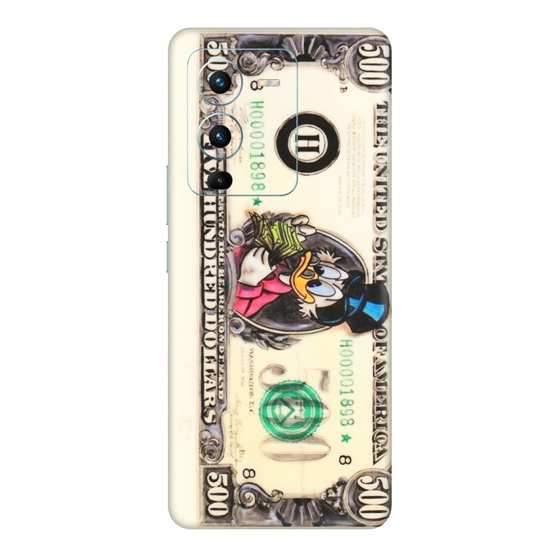 VIVO Z/V/X/T/U/S Series Phone Skins (All Models) - Five Hundred Dollar Duck - Transparent Finish (T-15) Vivo V25 Pro