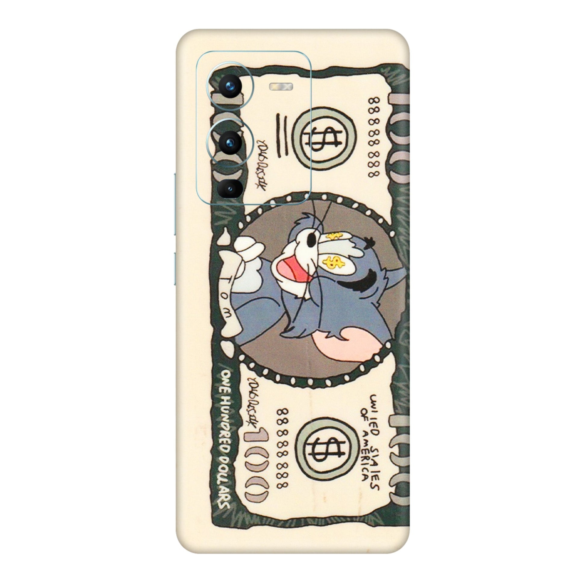 VIVO Z/V/X/T/U/S Series Phone Skins (All Models) - One Hundred Dollar Tom - Transparent Finish (T-16) Vivo V25 Pro