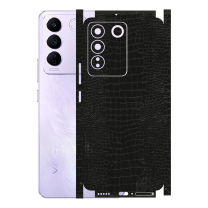 VIVO Z/V/X/T/U/S Series Phone Skins (All Models) - Snake Leather Black - 3D Embossed Finish (L-107) Vivo V27E