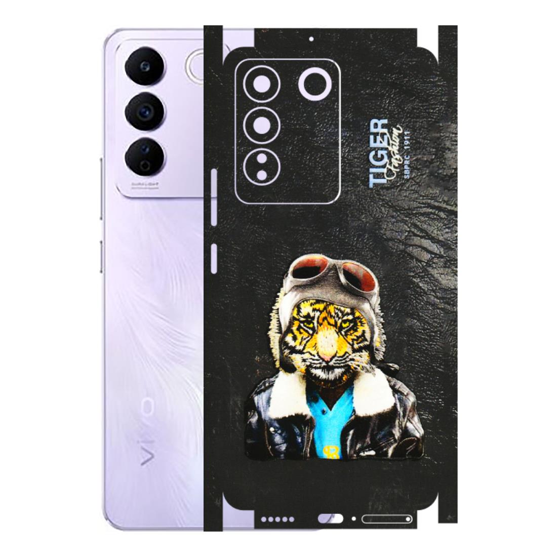 VIVO Z/V/X/T/U/S Series Phone Skins (All Models) - Rider Tiger - 3D Embossed Finish (L-113) Vivo V27E