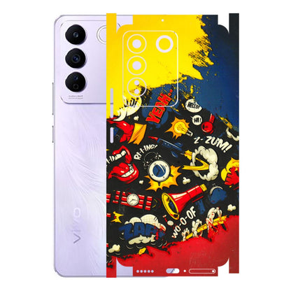 VIVO Z/V/X/T/U/S Series Phone Skins (All Models) - Pacific Doodle Art - 3D Embossed Finish (L-120) Vivo V27E