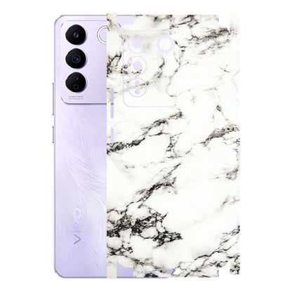 VIVO Z/V/X/T/U/S Series Phone Skins (All Models) - Black and White Marble Texture - 3D Embossed Finish (L-124) Vivo V27E