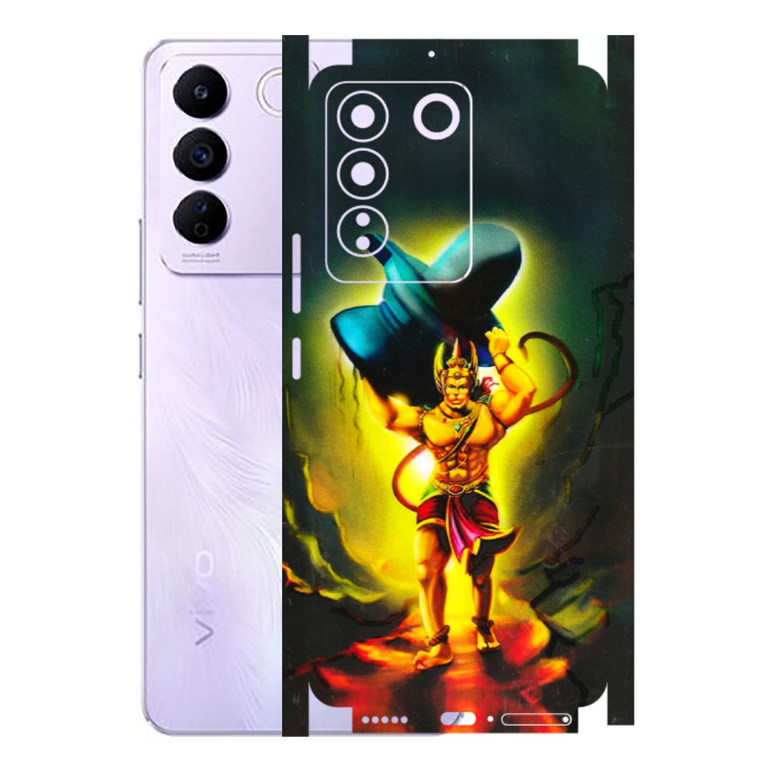 VIVO Z/V/X/T/U/S Series Phone Skins (All Models) - Hanuman Ji - 3D Embossed Finish (L-128) Vivo V27E