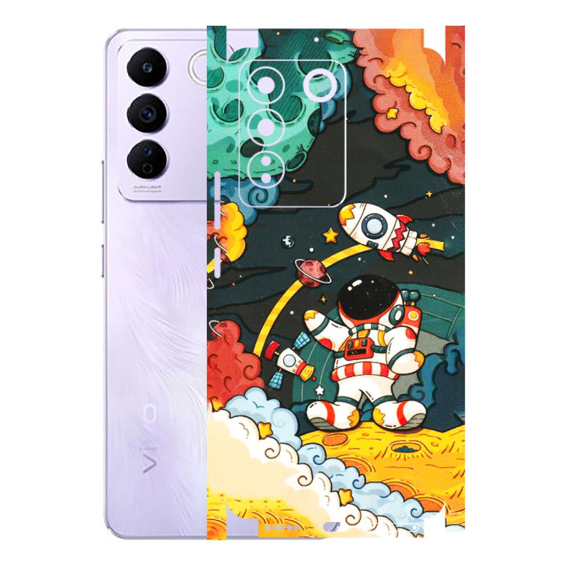 VIVO Z/V/X/T/U/S Series Phone Skins (All Models) - Astronauts & Spaceship - 3D Embossed Finish (L-145) Vivo V27E