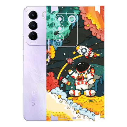 VIVO Z/V/X/T/U/S Series Phone Skins (All Models) - Astronauts & Spaceship - 3D Embossed Finish (L-145) Vivo V27E