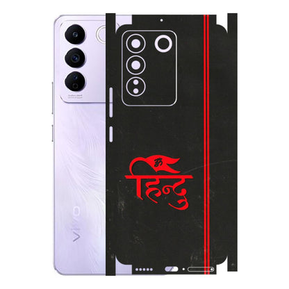 VIVO Z/V/X/T/U/S Series Phone Skins (All Models) - Hindu Black - 3D Embossed Finish (L-153) Vivo V27E