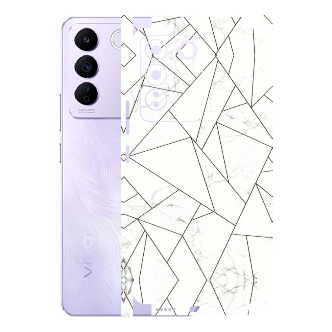 VIVO Z/V/X/T/U/S Series Phone Skins (All Models) - Luxury White Marble Effect - 3D Embossed Finish (L-168) Vivo V27E