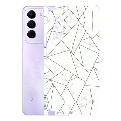 VIVO Z/V/X/T/U/S Series Phone Skins (All Models) - Luxury White Marble Effect - 3D Embossed Finish (L-168) Vivo V27E