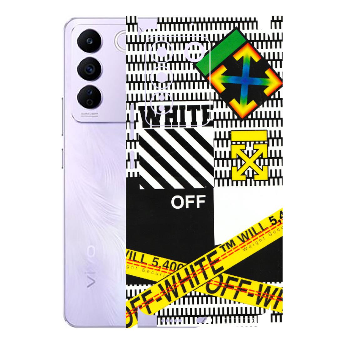 VIVO Z/V/X/T/U/S Series Phone Skins (All Models) - White Off Abstract - 3D Embossed Finish (L-172) Vivo V27E
