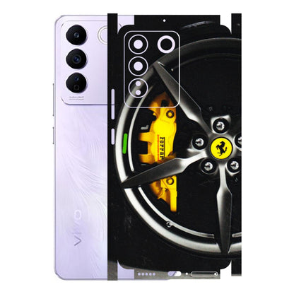 VIVO Z/V/X/T/U/S Series Phone Skins (All Models) - Ferrari Wheel Alloy - 3D Embossed Finish (L-173) Vivo V27E
