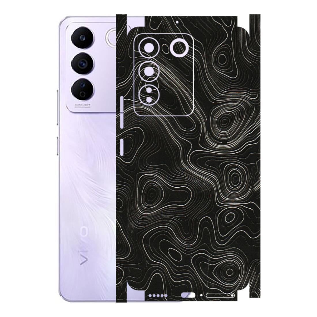 VIVO Z/V/X/T/U/S Series Phone Skins (All Models) - Black Swirl - 3D Embossed Finish (L-196) Vivo V27E