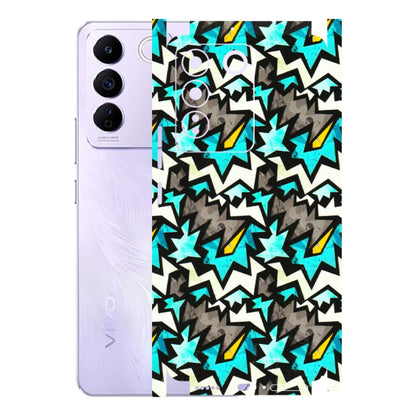 VIVO Z/V/X/T/U/S Series Phone Skins (All Models) - Funky Zig Zag - 3D Embossed Finish (L-223) Vivo V27E