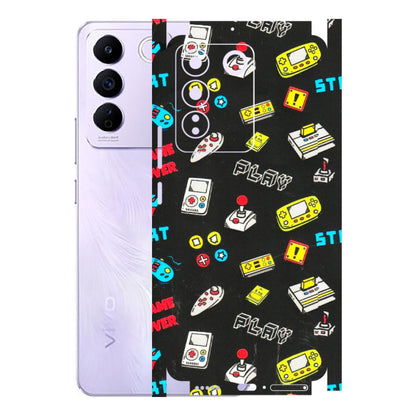 VIVO Z/V/X/T/U/S Series Phone Skins (All Models) - Gaming Doodles - 3D Embossed Finish (L-224) Vivo V27E