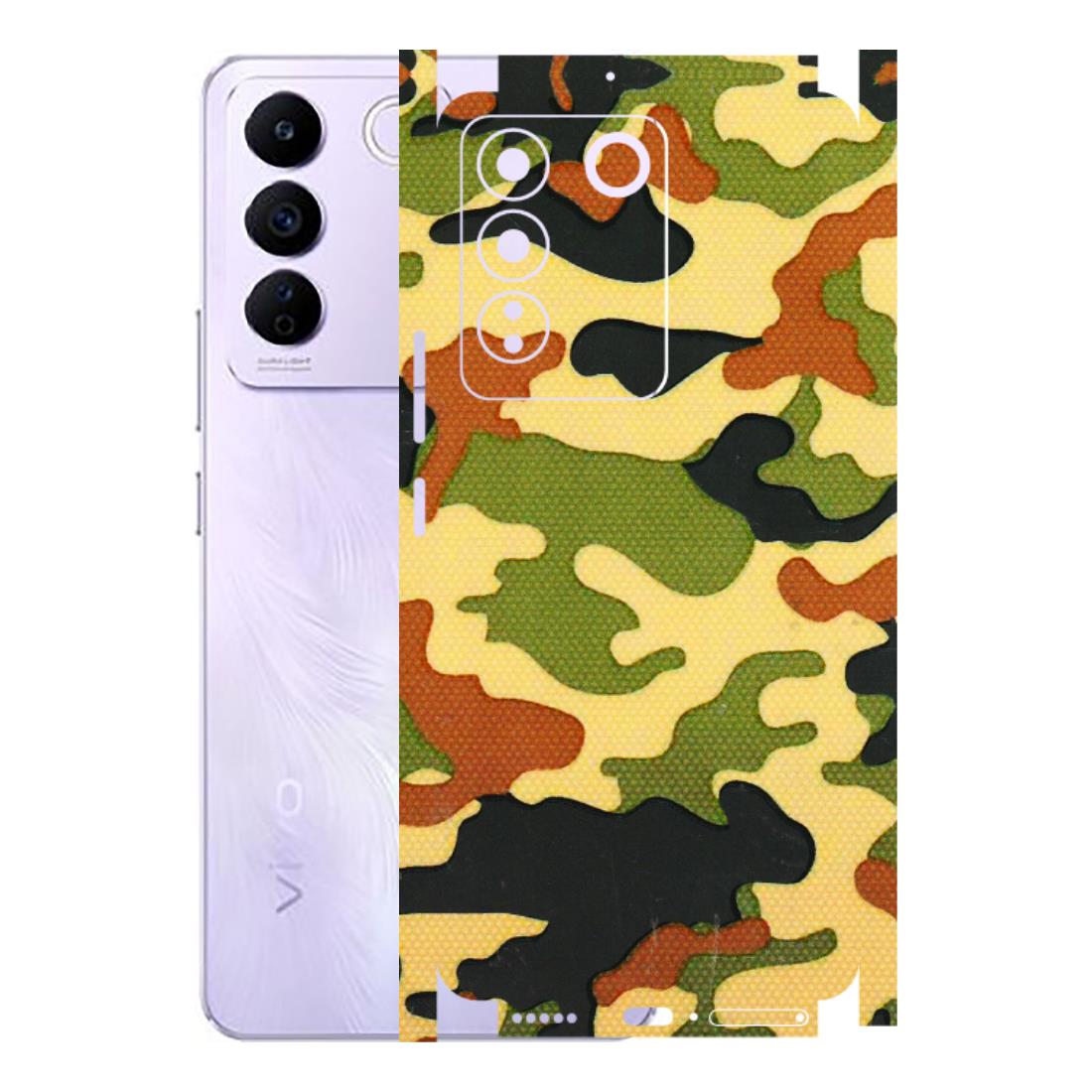 VIVO Z/V/X/T/U/S Series Phone Skins (All Models) - Indian Military - 3D Embossed Finish (L-234) Vivo V27E