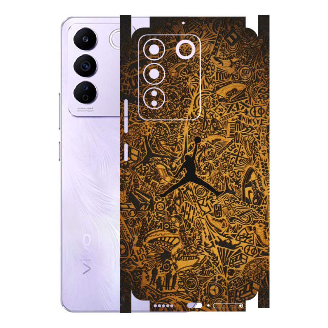 VIVO Z/V/X/T/U/S Series Phone Skins (All Models) - Premium Gold Basketball Player - 3D Embossed Finish (L-236) Vivo V27E