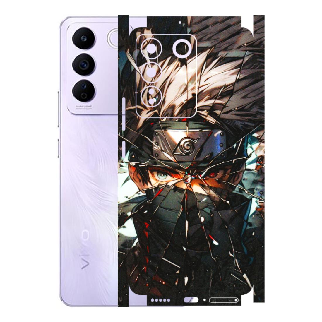 VIVO Z/V/X/T/U/S Series Phone Skins (All Models) - Kakashi Shattered Glass Effect - 3D Embossed Finish (L-237) Vivo V27E
