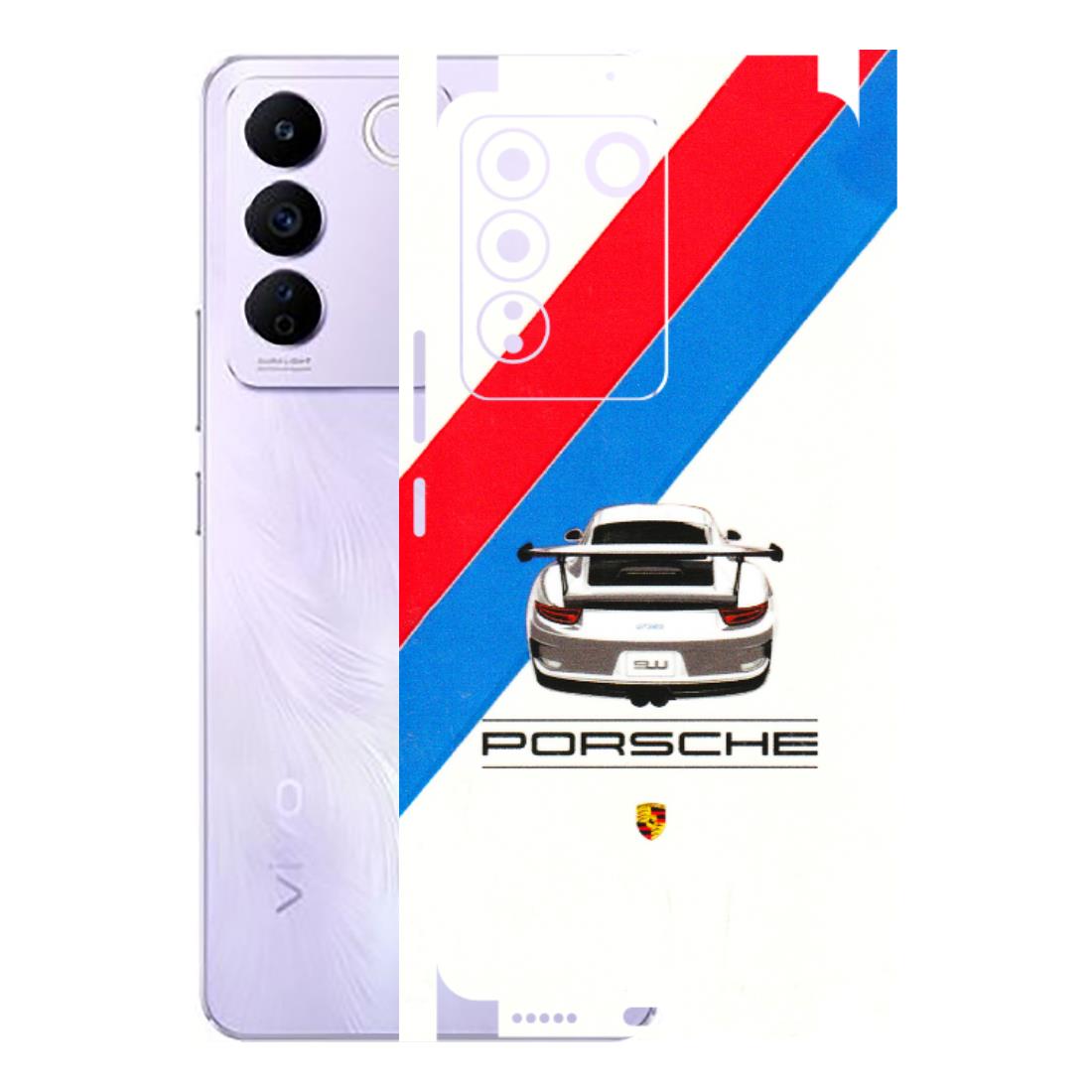 VIVO Z/V/X/T/U/S Series Phone Skins (All Models) - Porche Car Sober Logo - 3D Embossed Finish (L-248) Vivo V27E