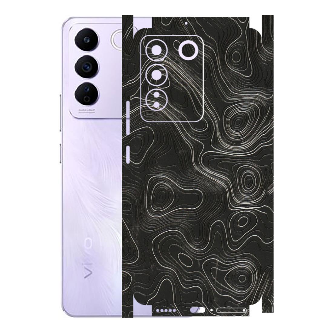 VIVO Z/V/X/T/U/S Series Phone Skins (All Models) - Abstract White Line Map - 3D Embossed Finish (L-269) Vivo V27E