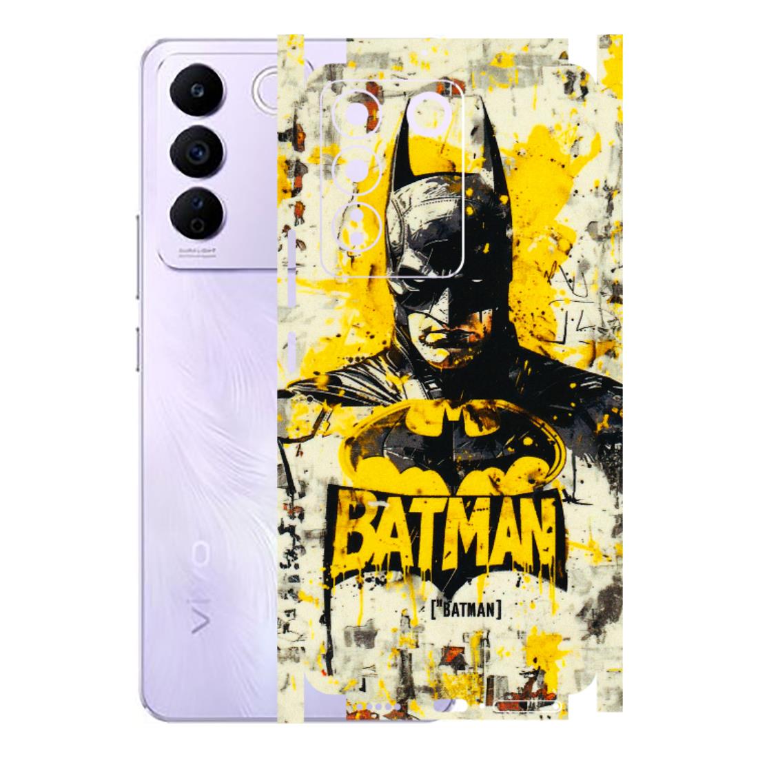VIVO Z/V/X/T/U/S Series Phone Skins (All Models) - Batman Yellow BT - 3D Embossed Finish (L-304) Vivo V27E