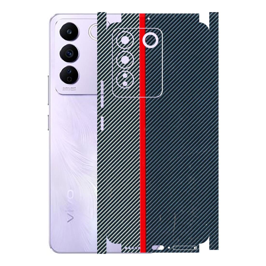 VIVO Z/V/X/T/U/S Series Phone Skins (All Models) - Blue Sober Lines - 3D Embossed Finish (L-305) Vivo V27E