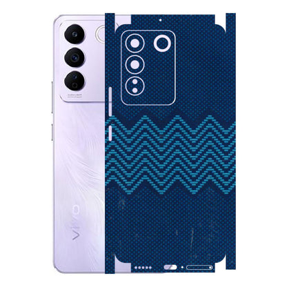 VIVO Z/V/X/T/U/S Series Phone Skins (All Models) - Blue Sober Waves - 3D Embossed Finish (L-306) Vivo V27E
