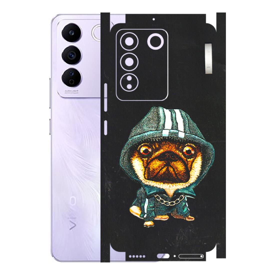 VIVO Z/V/X/T/U/S Series Phone Skins (All Models) - Puppy N Hoodie - 3D Embossed Finish (L-90) Vivo V27E