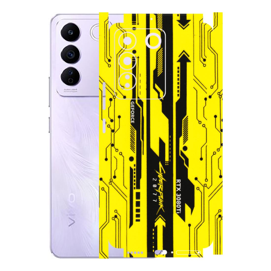 VIVO Z/V/X/T/U/S Series Phone Skins (All Models) - Yellow Cyberpunk - 3D Embossed Finish (L-93) Vivo V27E