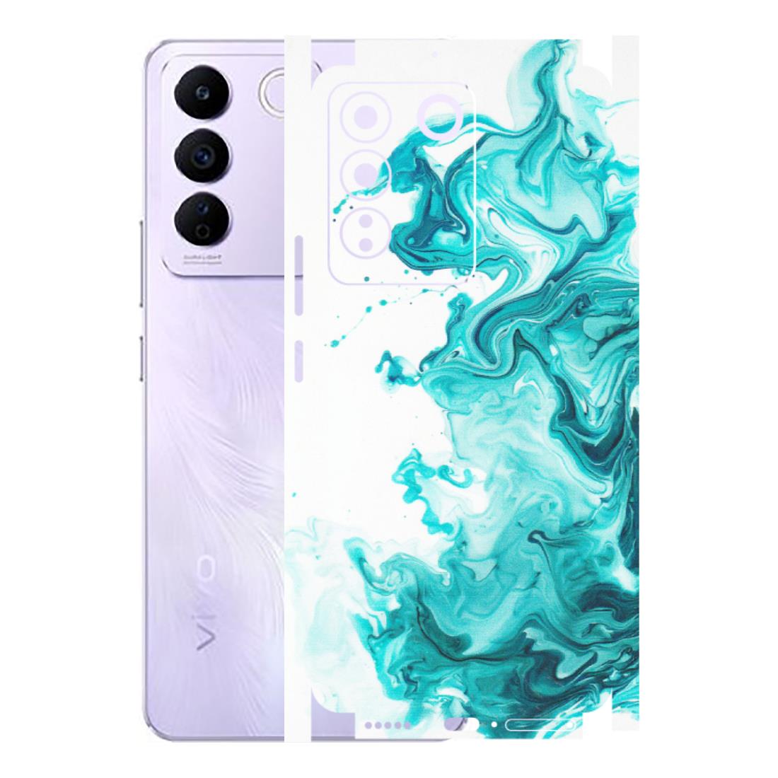 VIVO Z/V/X/T/U/S Series Phone Skins (All Models) - Sky Blue Abstract Colour - Matte Finish (M-146) Vivo V27E