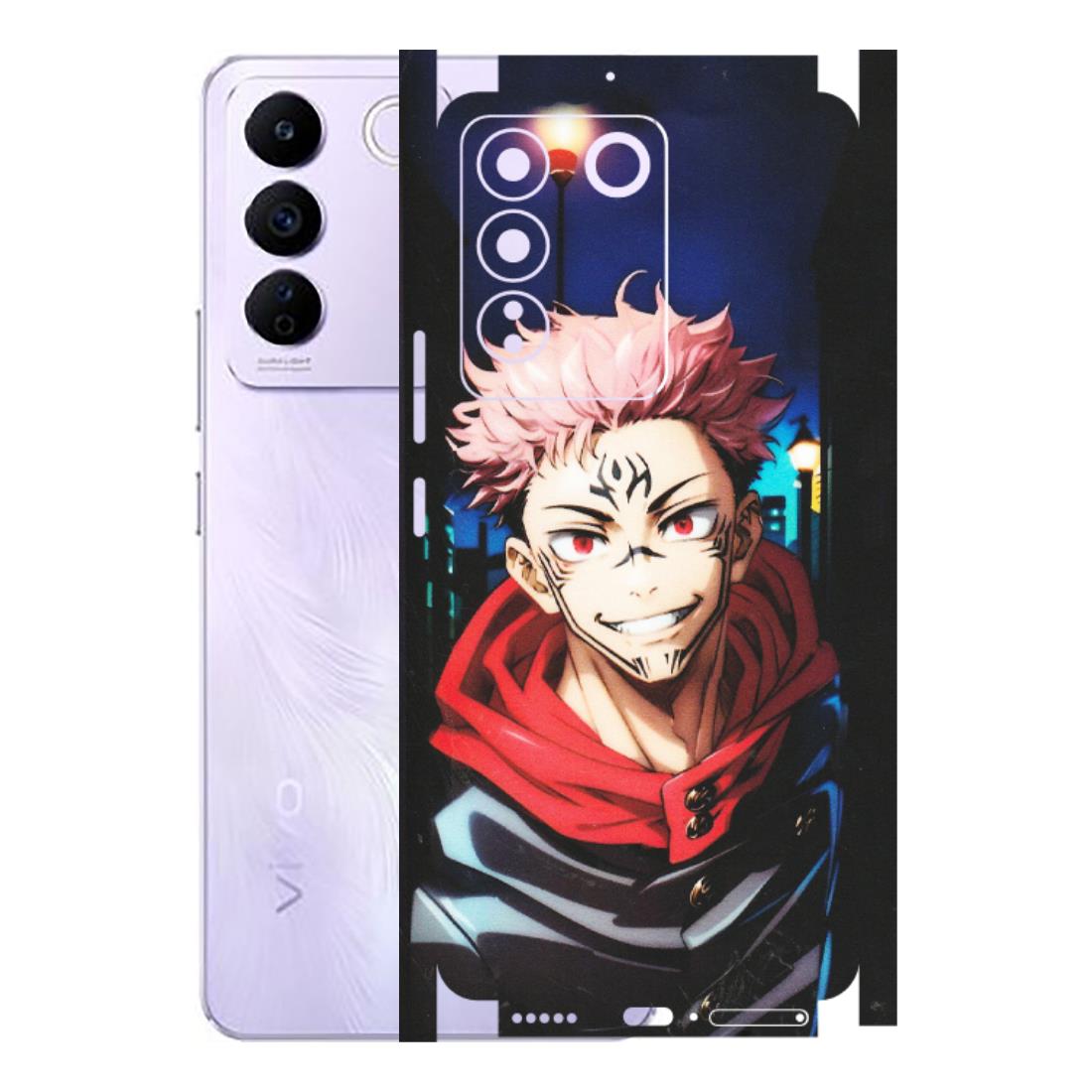 VIVO Z/V/X/T/U/S Series Phone Skins (All Models) - Yuji Itadori Funny Face Anime - Matte Finish (M-152) Vivo V27E