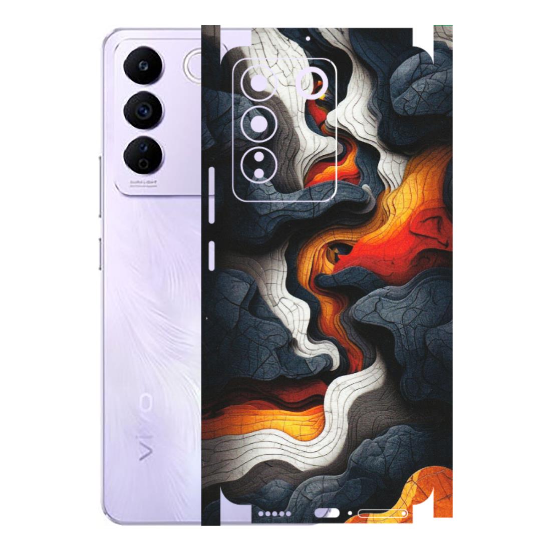 VIVO Z/V/X/T/U/S Series Phone Skins (All Models) - Abstract Volcanic Layers - Matte Finish (M-52) Vivo V27E