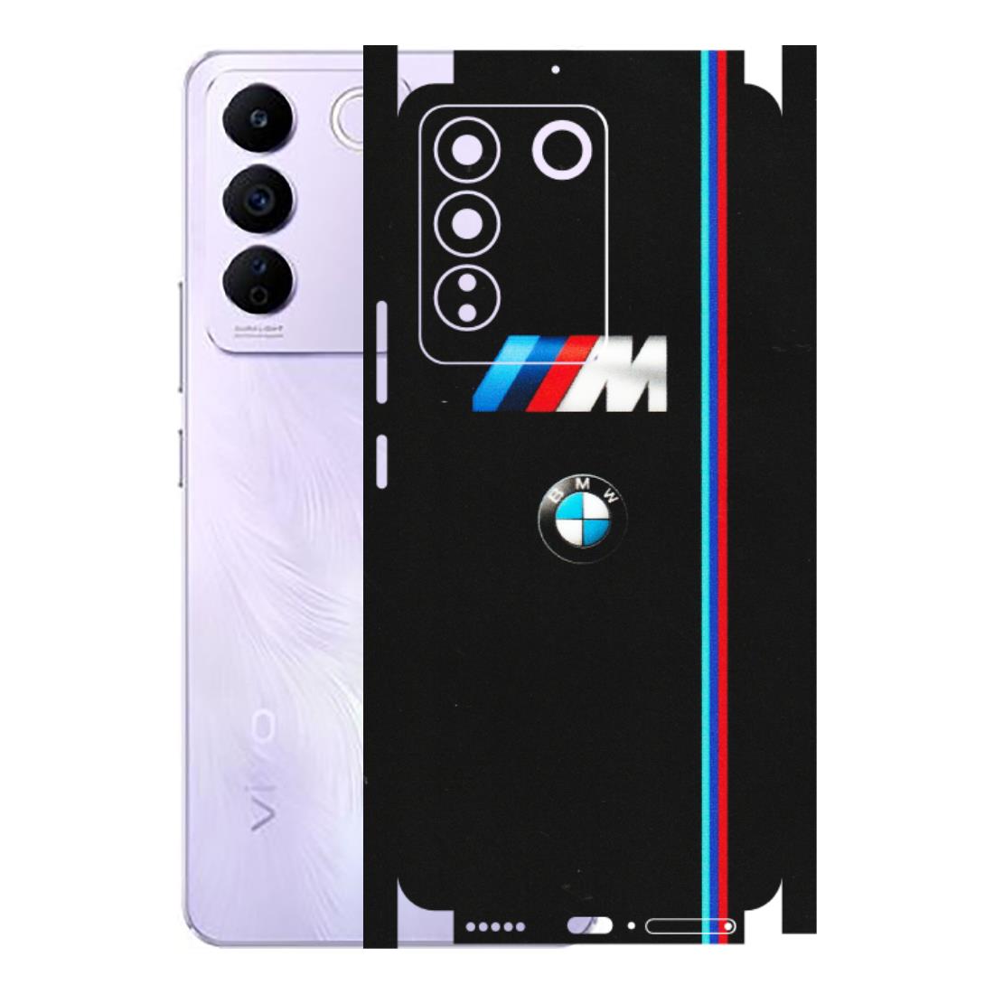 VIVO Z/V/X/T/U/S Series Phone Skins (All Models) - Styling With Black BMW - Matte Finish (M-74) Vivo V27E