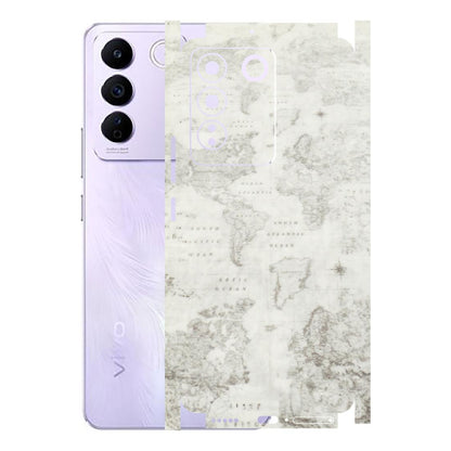 VIVO Z/V/X/T/U/S Series Phone Skins (All Models) - World Travel Map - Transparent Finish (T-04) Vivo V27E