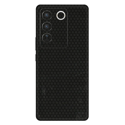 VIVO Z/V/X/T/U/S Series Phone Skins (All Models) - Black honeycomb - 3D Embossed Finish (L-114) Vivo V27 (5G)
